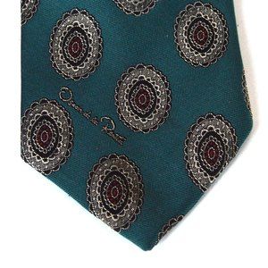 Vintage Oscar de la Renta Designer's Men's Necktie - Green/Gold